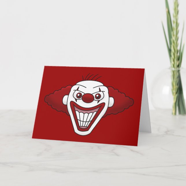 Evil Clown Greeting Card Karte (Vorderseite)