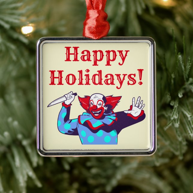 Evil Clown Ornament Aus Metall (Baum)