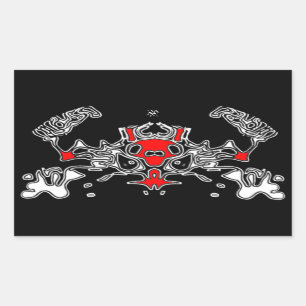 Evil Crab 7 Rechteckiger Aufkleber