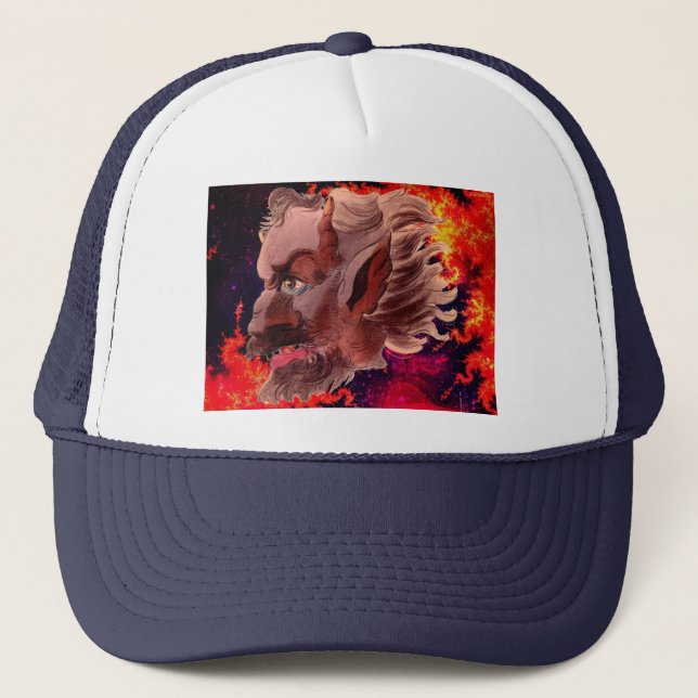 Evil Demon Hat Truckerkappe (Vorderseite)