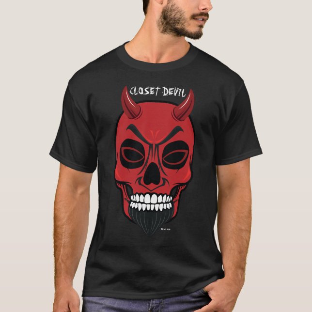 Evil Demon Skull Men's Tshirt (Vorderseite)