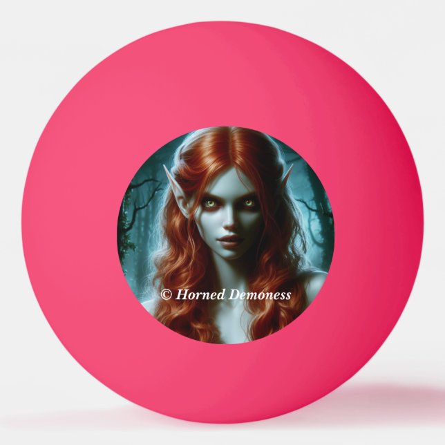 Evil elf and demoness tischtennisball (Vorderseite)