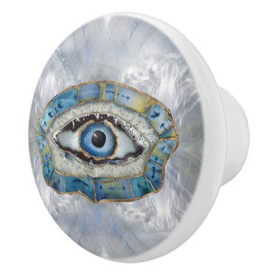 Evil Eye Amulet Geodes und Kristalle Keramikknauf