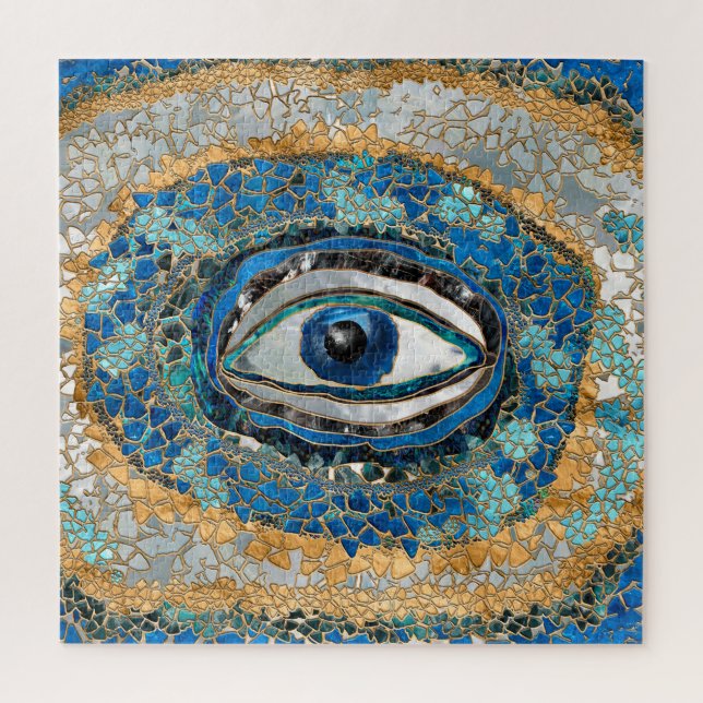 Evil Eye Amulet Geodes und Kristalle Puzzle (Vertikal)