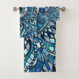 Evil Eye Amulet Mosaic Mandala Art Badhandtuch Set