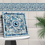 Evil Eye Amulet Mosaik Art Fliese<br><div class="desc">Evil Eye Amulet Mosaik Art</div>