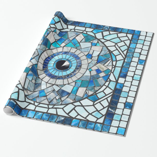 Evil Eye Amulet Mosaik Art Geschenkpapier (Ungerollt)