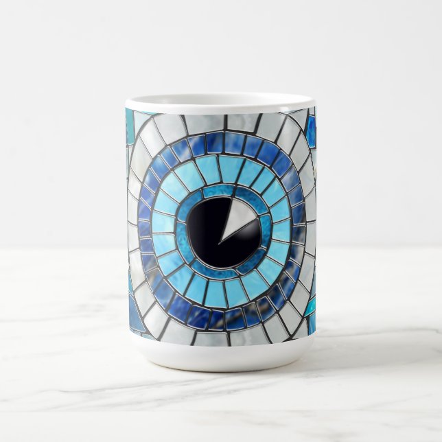 Evil Eye Amulet Mosaik Art Kaffeetasse (Mittel)