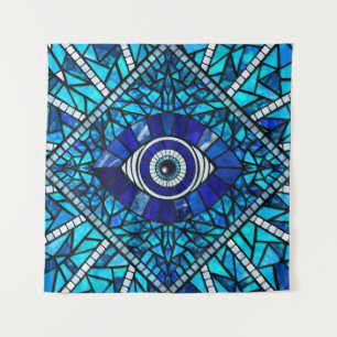 Evil Eye Amulet Mosaik Art Wandteppich