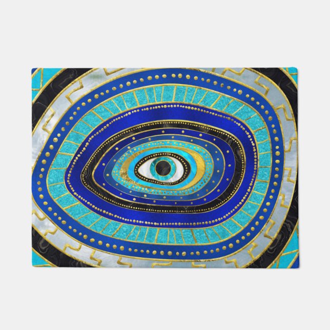 Evil Eye Amulet Ornament Fußmatte (Vorderseite)