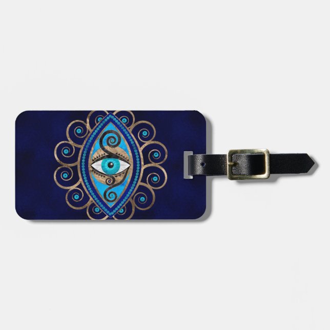 Evil Eye Amulet Ornament Gepäckanhänger (Vorderseite horizontal)