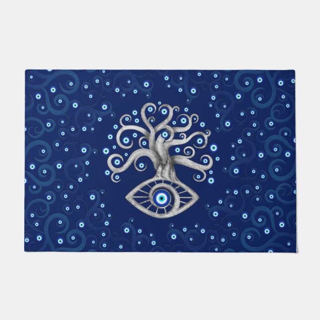 Evil Eye Amulet Tree Fußmatte (Vorderseite)