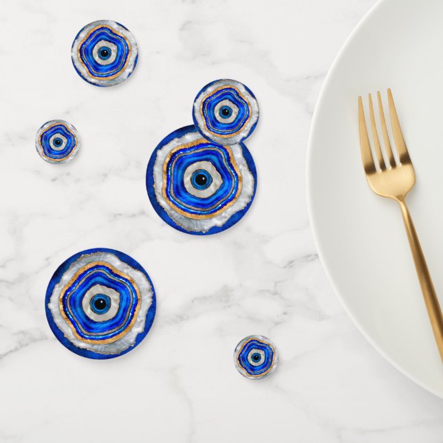 Evil Eye Aquarellfarbe und Gold Konfetti (Gruppe)