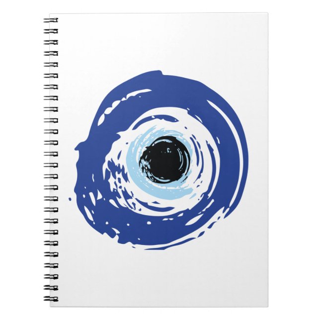 Evil Eye Artistic Blau Griechisch Notizblock (Vorderseite)