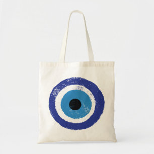 Evil Eye Artistic Blau Griechisch Tragetasche