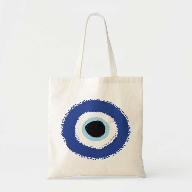 Evil Eye Artistic Blau Griechisch Tragetasche (Vorne)