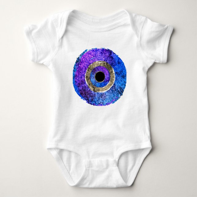 Evil Eye Baby Strampler (Vorderseite)
