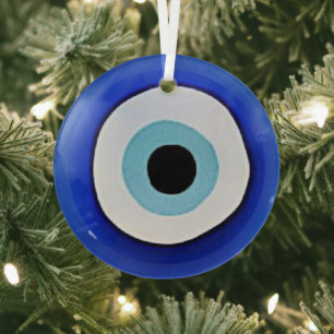 Evil Eye Bedrucktes Glas Hanging Ornament