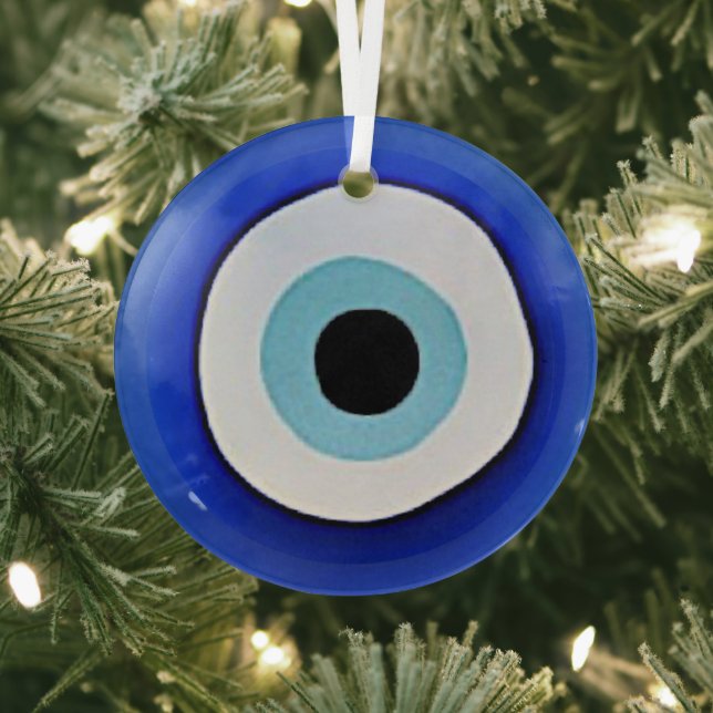 Evil Eye Bedrucktes Glas Hanging Ornament (InSitu)