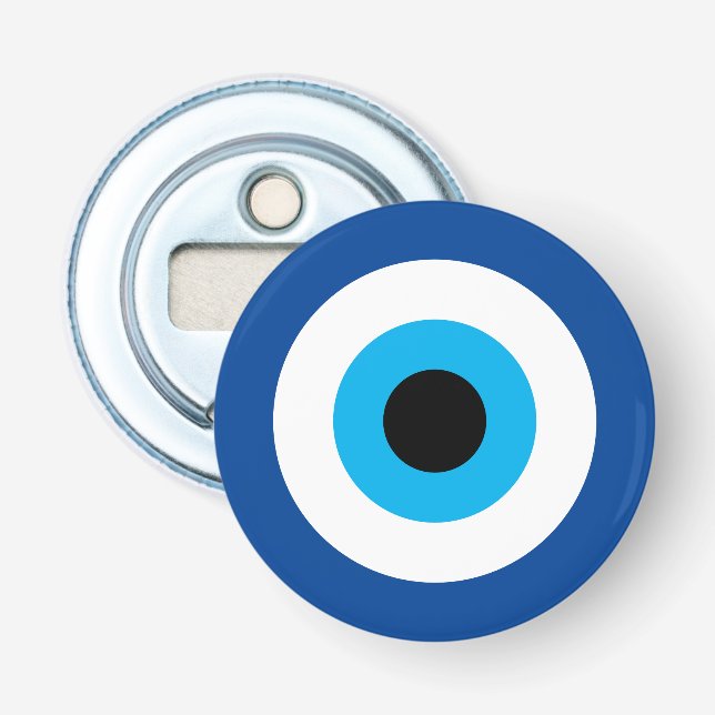 Evil Eye Blue Mati nazar Symbol Flaschenöffner (Vorderseite)