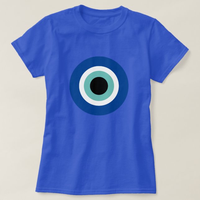 Evil Eye Blue Mati Symbol für Shirt (Design vorne)