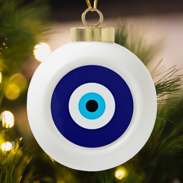 Evil Eye Charm Keramik Kugel-Ornament (Von Creator hochgeladen)