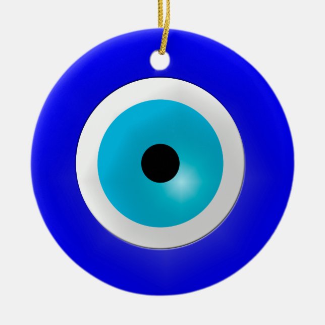 Evil Eye Charm Keramik Ornament (Vorne)