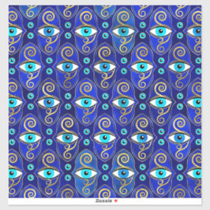 Evil Eye Charm Muster Aufkleber