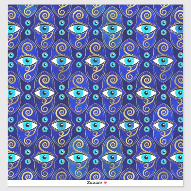 Evil Eye Charm Pattern Aufkleber (Blatt)