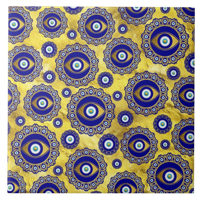 Evil Eye Charm-Ziermuster Fliese (Vorderseite)