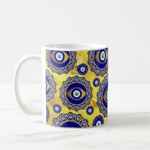 Evil Eye Charm-Ziermuster Kaffeetasse