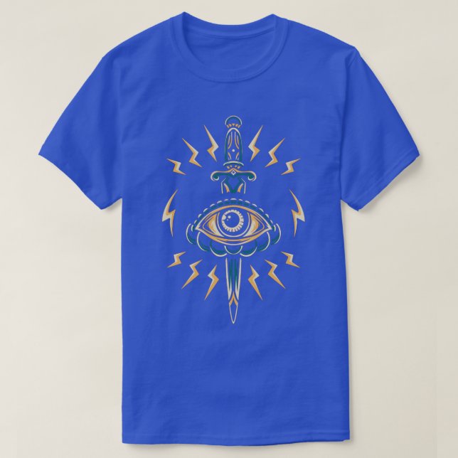 Evil Eye Dagger Blitzbolzen T-Shirt (Design vorne)