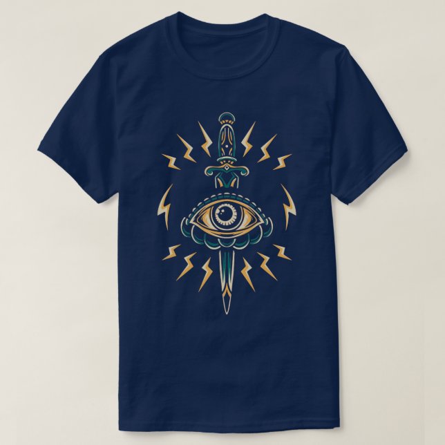 Evil Eye Dagger Blitzbolzen T-Shirt (Design vorne)