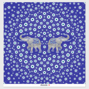 Evil Eye Elefant Viel Glück Charm Aufkleber