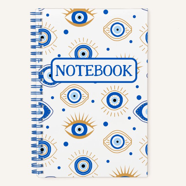 Evil Eye for Viel Glück Protection Notizbuch (Vorderseite)