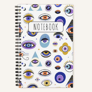 Evil Eye for Viel Glück Protection Spiral Notebook Notizbuch