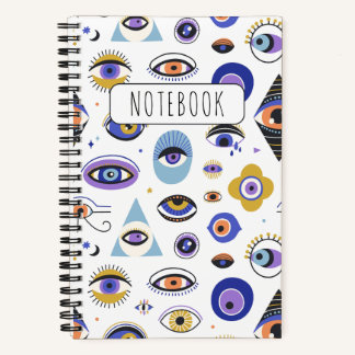 Evil Eye for Viel Glück Protection Spiral Notebook Notizbuch