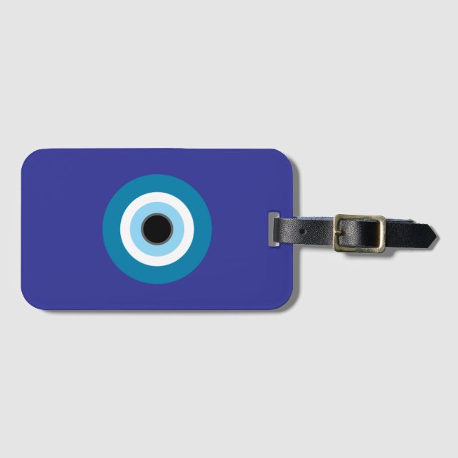 Evil Eye Gepäckmarke mit Adresskarte Gepäckanhänger (Vorderseite (Horizontal))