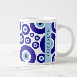 Evil Eye, Greek Eye, Turkish Eye, Mati, Your Name Jumbo-Tasse