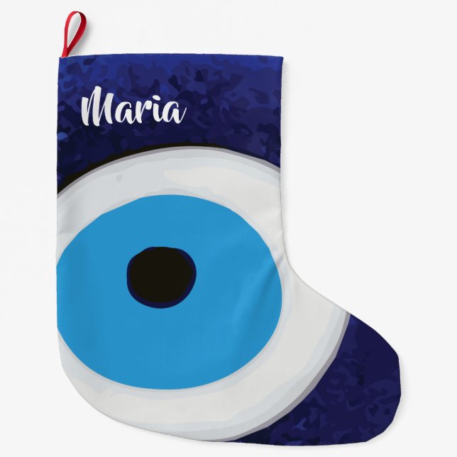 Evil Eye Großer Weihnachtsstrumpf (Vorderseite)