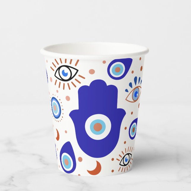 Evil Eye Halloween-Themed Paper Cups Pappbecher (Vorderseite)