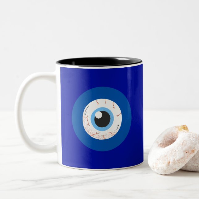 Evil Eye Max Ultra Zweifarbige Tasse (Mit Donut)