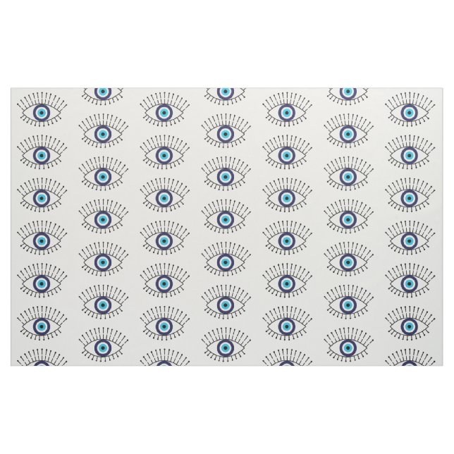 Evil Eye mit Eyelashes Lucky Symbol Pattern Stoff (Fat Quarter (45,7 x 55,9 cm))