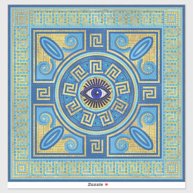 Evil Eye Mosaic Tile Aufkleber (Blatt)