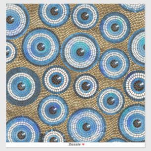 Evil Eye Mosaic Tile Pattern Aufkleber