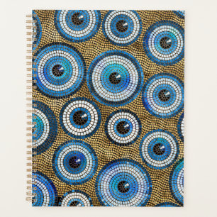 Evil Eye Mosaic Tile Pattern Planer
