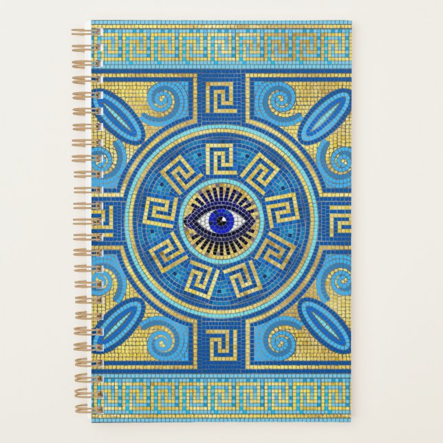 Evil Eye Mosaic Tile Planer (Vorderseite)