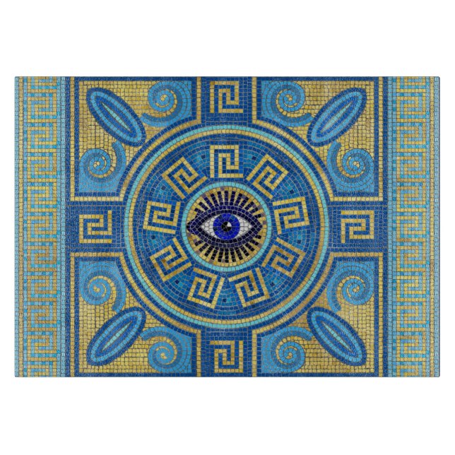 Evil Eye Mosaic Tile Schneidebrett (Vorderseite)
