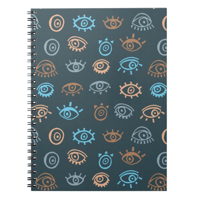 Evil Eye Muster Notebook Notizblock (Vorderseite)