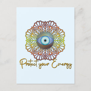 Evil Eye Mystical Celestis Third Eye Energy  Postkarte